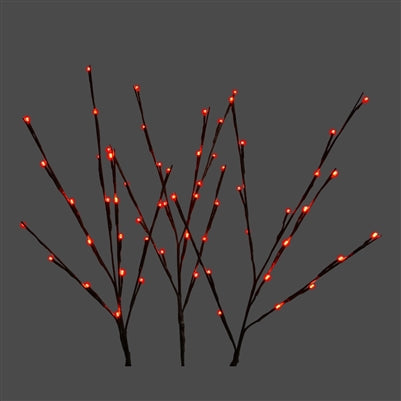 Red LED Twigs - Set of 3