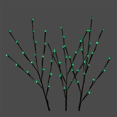 Green LED Twigs - Set of 3