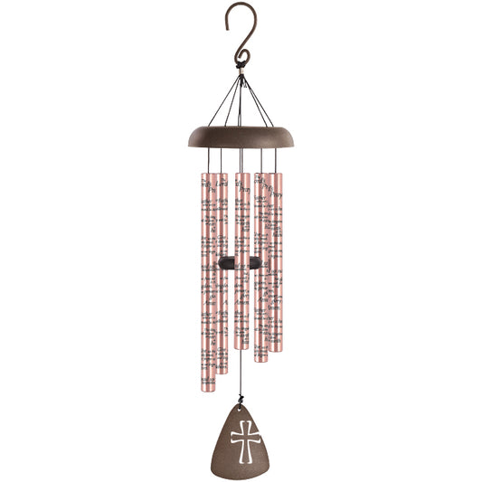 30" Rose Gold Sonnet Chime - "Lord's Prayer"