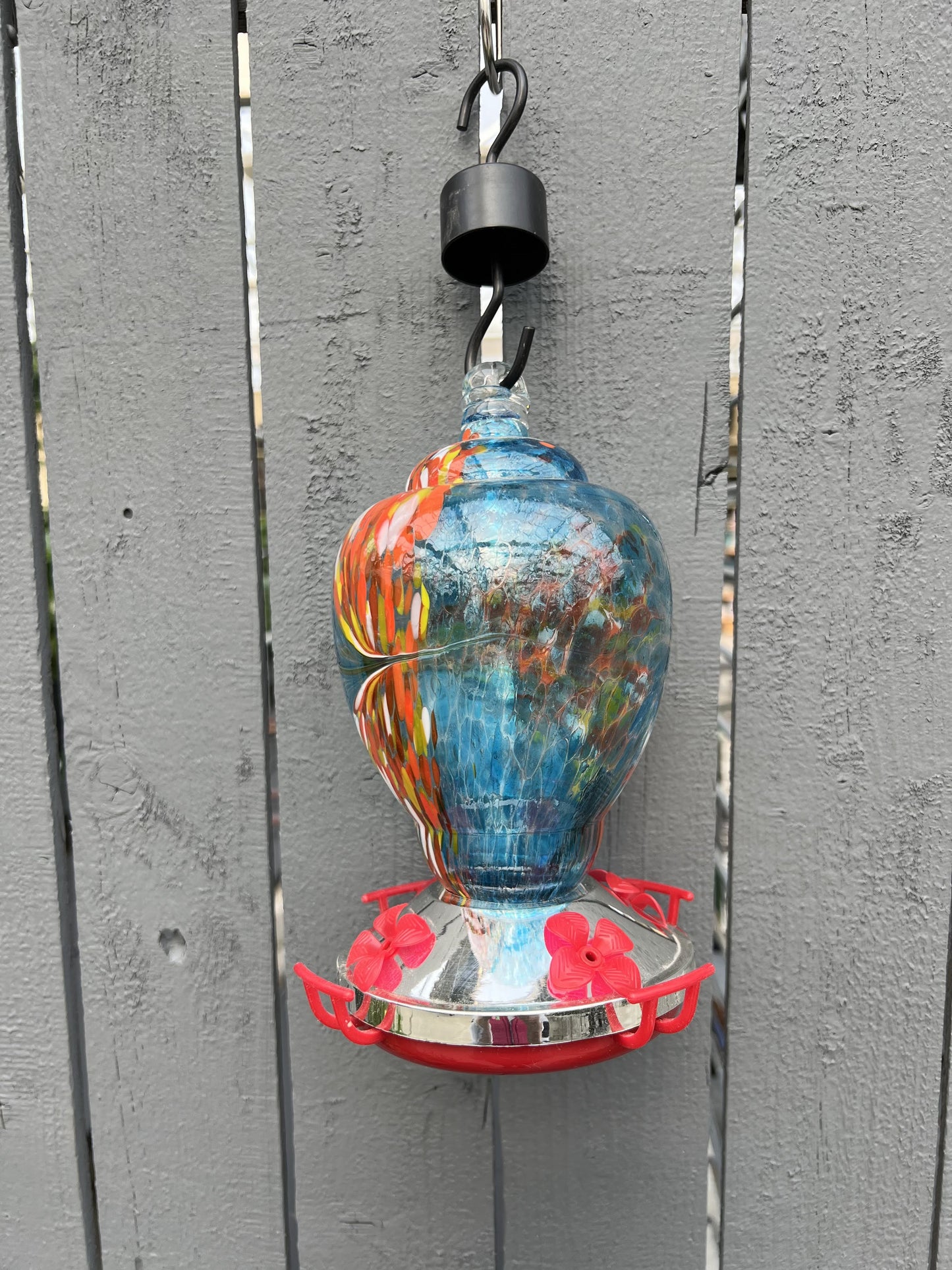 Glass Hummingbird Feeder